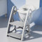 Kinder Toilettensitz mit Treppe,Baby Toilettensitz 2 in 1 mit Tritthocker,Faltbar Töpfchentrainer mit verstellbarem Pedal und Sitzhöhe,für Jungen und Mädchen,Grau
