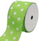GOIYZTTR 10M Polka Dots Band mit Drahtkante Hellgrun&Weiß 60mm Breite Gepunktetes Dekoband, Weich und Flexibel zum Dekorieren & Basteln