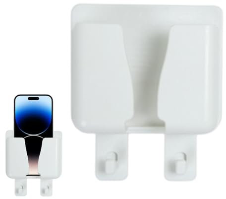 Dranng Wall Mount Remote Control Holder | Wall Phone Stand Remote Organizer,Cell Phone Holder Remote Box Adhesive, Wall Mount TV Controller Holder, Bedside Remote Supply Organizer