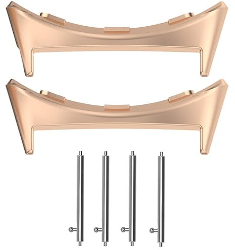 Blueshaweu Metall Armband Adapter kompatibel mit Google Pixel Watch 3, Edelstahl Uhrenarmband Adapter Ersatzbarer Connector Uhrenadapter Verbinder (1 Set Roségold, 20MM Für Watch 1/2/3 41mm)
