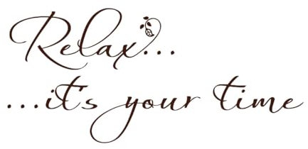Wandaufkleber „Relax It's Your Time“ mit Blumenmotiv, für Badezimmer, Kaffee, Schönheitssalon, Spa, Wandtattoo, Bad, Büro, Vinyl, für Zuhause-S-26x56cm-Coffee