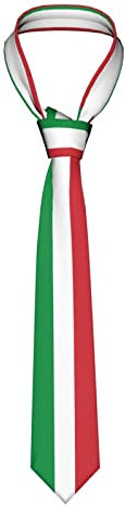 Schmale Herren Krawatte Italien Flagge Gestreift Herren Klassische Krawatte Klassische Krawatte Gemustert Slim-Fit Herren Schmale Krawatte Für Party Festliche Veranstaltunge Büro