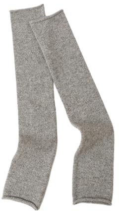 Prettystern Damen extra-lang Arm-Wärmer Arm-Stulpen 100% Kaschmir-Wolle Winter Pulswärmer Abend-Mode Grau