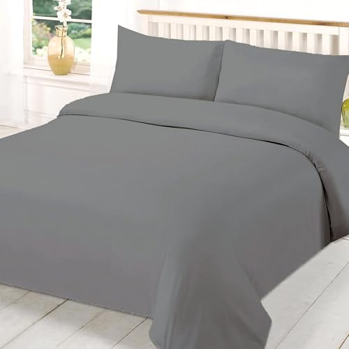 EverSoft Bedding 3PCS 100% Egyptian Cotton Double Size Duvet Cover 400 Thread Count Washable Double Bed Duvet Cover Set with 2x Pillowcase Easy Care