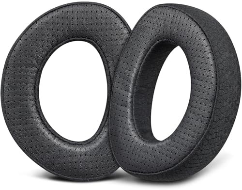 SOULWIT Cuscinetti Auricolari in Pelle d'Agnello Ricambio per Sennheiser HD700 HD 700 Cuffie. Padiglioni Cuffie con Tessuto a Rete Durevole, Isolamento dal Rumore in Schiuma di Memoria - Nero