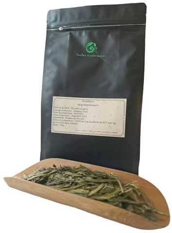 thé vert chinois Longjing, feuilles de thé séchés originales naturelles 100g