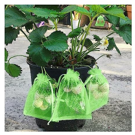 Fruit net, Plant Grow Bags Fruit Protection Bag Non-woven Fabric, For Grapes Vegetable Apples Pouch Mesh Bag Garden Accessories Tools(20x30cm (100Pcs))