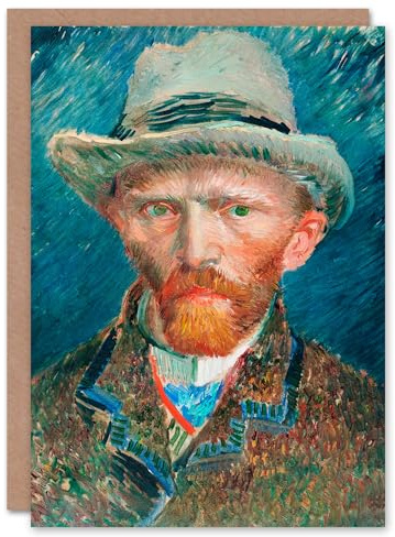 Artery8 Vincent van Gogh Art Card Self Portrait With Hat