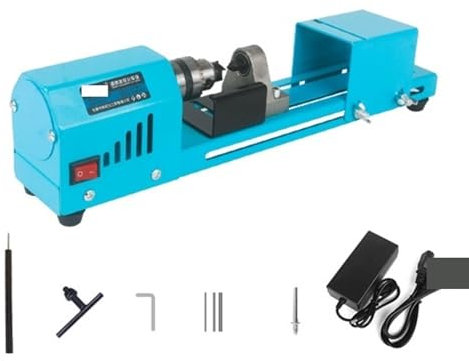 150W Mini Tornio Perline Macchina Miniatura Buddha Perla Tornio FAI DA TE Lavorazione Del Legno Buddha Perla Tornio Macchina Trapano Utensile Rotante 12V/24V per coltelli, sigilli, gioielli, vetro, pi