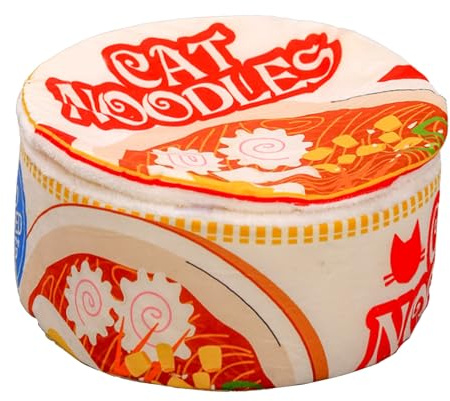 Ramen Nudel-Katzenbett, Schüssel-förmiges Haustierhaus, weich überzogen, gemütliches Kissennest, kreatives Design, ideal für kleine, mittelgroße und große Katzen, Heimdekoration, Ruheplatz