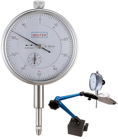 GkgWuxf Messgerät für Tischsäge, Ausrichtungswerkzeug für Kreissäge | Tester 0 – 10 mm mit Genauigkeit 0,01 mm Aluminiumgehäuse für Möbel, Dekoration, mechanische Industrie, Reparatur