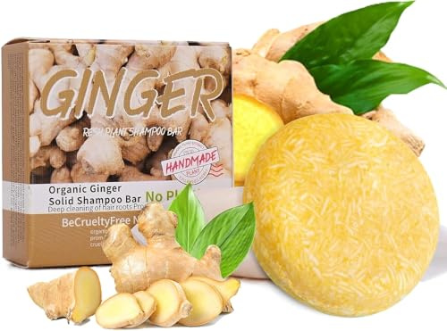 Ginger Hair Regrowth Shampoo Bar – Organic Ginger Shampoo Bar for Hair Loss 60g