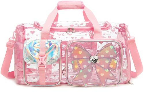 Bolsa de Deporte Niña Transparente – Bolsa de Piscina para Playa y Gym – Maleta Infantil Fin de Semana