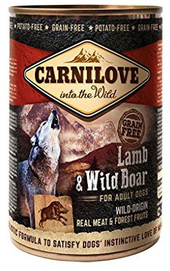 Carnilove Boxen ohne Getreide Lamm und Wildschwein Hunde 6 x 400 g