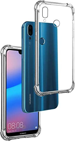 Cover in Gel TPU Anti-Shock per Huawei P20 Lite/Nova 3E, Morbido Silicone Custodie Protettivo Case, Anti-Scratch, Protettiva Sottile Back Cover