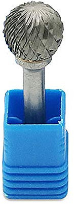 POWERTOOL - Cortador de limas giratorio de 6 mm, brocas para tallado de madera, carburo de tungsteno, cabeza de bola, fresa giratoria para bricolaje, carpintería, grabado de taladro (doble ranura, 12