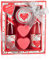 BRUBAKER Cosmetics 5-pz. Set Bagno e Doccia Fragola Sweet Love - Set Regalo di Cura con Design di Fiori - Idea Regalo per Donne e Uomini - Rosa