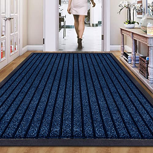 B&B Doormats, Outdoor Indoor Non Slip Entrance Rug, Floor Mat, Dirt Trapper Door Mat for Patio, Multi Purpose (120 x 150 cm - Blue)