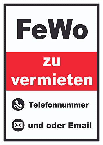 HB-Druck FeWo zu vermieten Schild hochkant A4