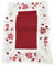 Tischläufer Tischdecke Mitteldecke Tischband gestickt Rosen Rot Weiss Silber Grau (40 x 170, Rot/Weiss)