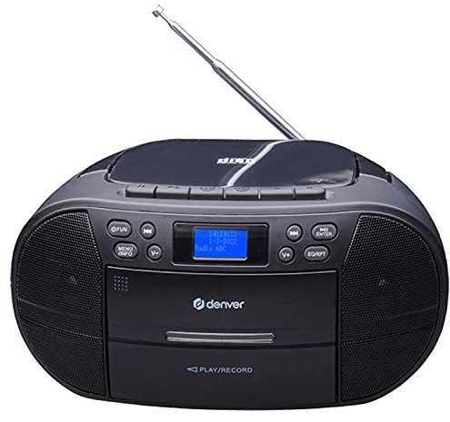 Denver TDC-280B Kassettenradio DAB+, UKW AUX, CD, Kassette, USB Weckfunktion Schwarz