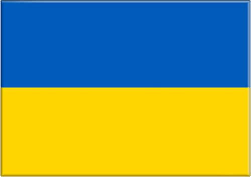 Magnet der Ukraine Flagge, 6,4 x 8,9 cm