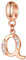 Rose Gold Letter Q Charms Alphabet Word Beads –Authentic 925 Sterling Silver Initial Q Dangle CZ Birthstone, fits Pandora Women Bracelet, for Anniversary/Wedding/Graduation Gifts