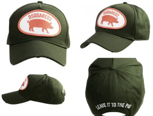 Dsquared2 Leave IT to Pig Schwein Cap Icon Baseballcap Kappe Basebalkappe Hat