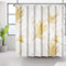 Bovlleetd 180x200cm Rideau de Douche Lotus Feuille de Palmier - Simple Feuille de Bananier Pour Salle de Bain - Étanche Art Baignoire