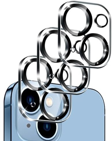 IOPYKKOA 3 Stück Kamera-Schutzglas, kompatibel mit iPhone 14 / iPhone 14 Plus 3D stereoskopische Linsenfolie, kratzfest, 9H Härte, HD, voller Kameraschutz.