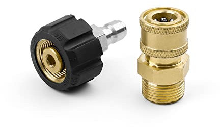 Conector Rápido Alta Presion, CHSEROK 1/4 Acopladores para Limpiadoras a Presión, Conector Rápido apto Para Jardín, Riego de Campo, Cañón de Agua a alta Presión