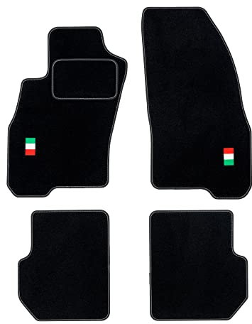 MOTOS Personalisierte Velours-Fußmatten passend für FIAT Punto Evo 2009-2012 - Personalisierte, Matt, Weiß - halten Sie Ihr Auto sauber und komfortabel mit unseren Fußmatten