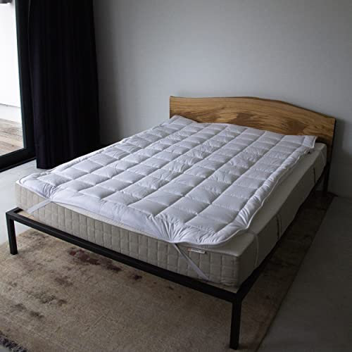 BYAKUYA Matratzenschoner, Matratzentopper aus Eukalyptus Tencel Lyocell und Mais 140x200cm, 180x200cm, 90x200cm, 160x200, Premium Weicher Topper Bezug, Hautfreundlich, Hypoallergen (140 x 200 x 5cm)
