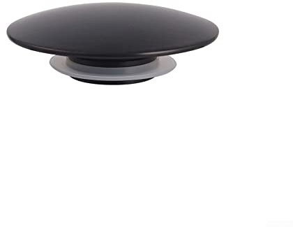 Fregadero de desagüe para lavabo, 66 mm, color negro mate, botón pulsador, tapón de drenaje para fregadero de baño, pieza de repuesto para la mayoría de lavabos de cocina o baño, latón