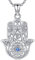 Fatima Hand Kette Silber 925, Hamsa Hand Kette für Damen, Hand der Fatima Anhänger Halsketten, Fatimas Hand Schmuck Geschenke für Mädchen Mama Freundin