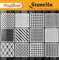 CrafTreat wiederverwendbare geometrische Set-Schablonen 6x6, 12er-Pack zum Malen auf Holz, Wand, Fliesen, Leinwand, Papier, Stoff und Bodenschablonen, DIY-Bastelschablonen