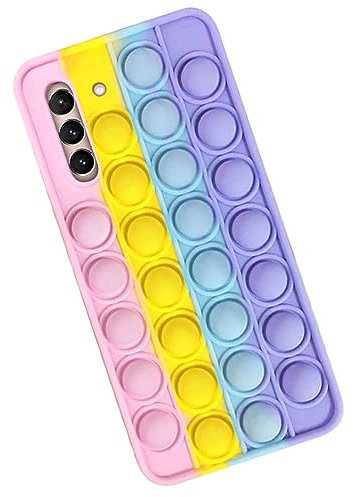 SDTEK Hülle Kompatibel mit Samsung Galaxy A14, Bubble Fidget Pop Weiche Handyhülle Silikon Schutzhülle (Regenbogen)