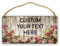 Letreros de madera personalizados personalizados con texto/imagen de madera, letreros para puerta, letreros de madera para colgar en el hogar, habitación, cocina, baño, decoración de granja, 6.0 x 12.
