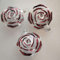 Jingle Bells Lauscha Modern Art Form Rose 3er Set Hängender Baumschmuck Hängeschmuck Ornament Glas Modern Weihnachten Rose 3 stück weiß/dunkelrot