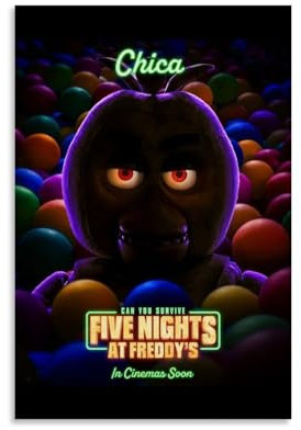 NIPSER FNAF Wandkunst-Albumcover 2023, Filmposter, 6 Stück, Teenager-Raumdekoration, ästhetischer Film für Schlafzimmer, Dekoration, 30 x 45 cm