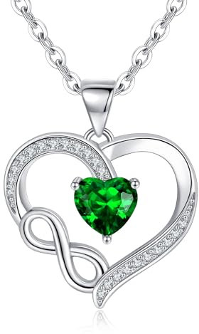 Tusuzik Collana Donna Pendente Cuore Infinito Argento Sterling 925 Riempito Gioielli Anniversario Romantico