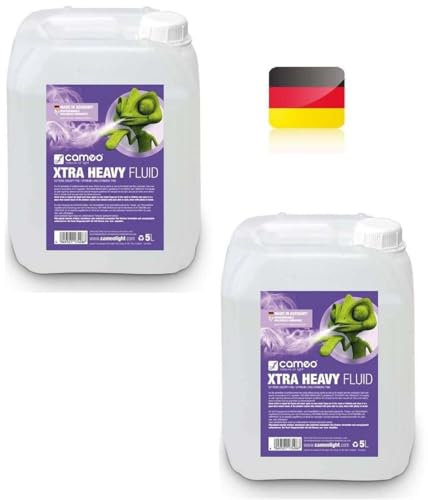 2 x Cameo CLFXHEAVY5L 10 Liter XTRA HEAVY Nebelfluid extrem hohe Dichte & Standzeit DJ Smoke Fluid für Nebelmaschine