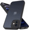 Mootobo Coque iphone 12 6,1 Pouces Protection Antichoc Militaire, Dos Mat Anti-Traces de Doigts, Protection renforcée de l'appareil Photo,Noir