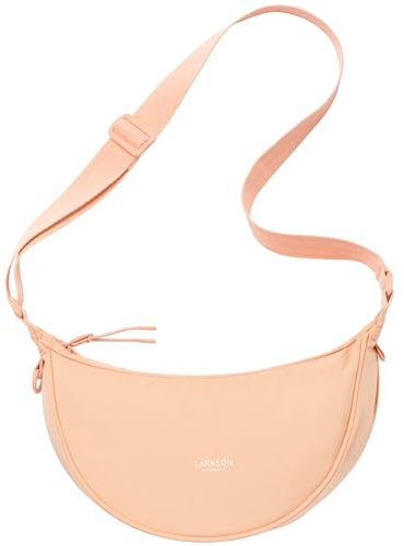 LARKSON Crossbody Bag Damen & Herren Pfirsich - Solveig Small - Umhängetasche im Halbmond Style - Halbrunde Schultertasche - Moon Bag Design - Wasserabweisend