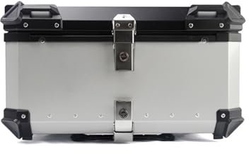 Motorrad Topcase für BMW R 1300 GS Trophy 2024, Motorrad Heckkasten Wasserdicht Haltbar Motorrad Kofferraumbox Motorcycle Suitcase Reise Aufbewahrungsbox, 65L-Silver