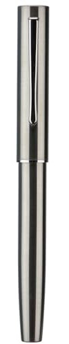 Hongdian C2 Fountain Pen Fine Soft Nib, Stainless Silver & Classic Retro Design Metal Pen with Ink Converter