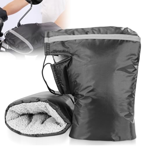 Lenker Handshuhe Universal Warm Lenkerstulpen Motorrad Lenkerhandschuhe Wasserdicht Winddicht Handschuhe Winter Warme Schutzhandschuh Lenker Thermo Handschuhe Winter Warme Schutzhandschuh Schwarz