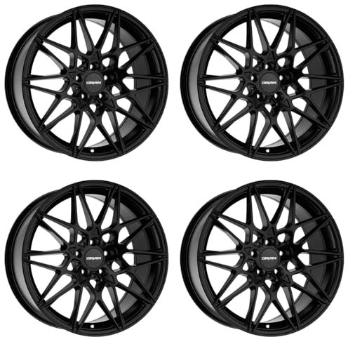 4x Carmani Felgen Alufelgen 18 Knut 8,0x18 ET45 5x112 black matt kompatibel mit BMW 1 2 X1 X2