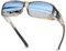 DUCO Herren und Damen Sonnenbrillen Polarisiert Unisex Brille UV400 Schutz Wrap Around Blendschutz Überbrille für Brillenträger Fit-over Polbrille (L Größe Transparent Braun Rahmen Blau Linse)