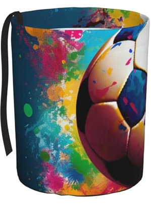 MMSJSBVY Colorful Football Car Rubbish Bin, Waterproof And Leakproof Car Wastebasket, Portable And Durable Car Waste Bag